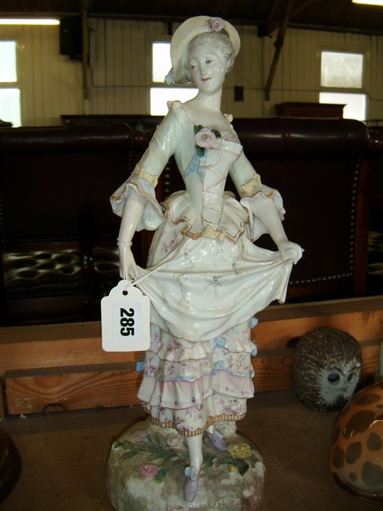 Large Continental porcelain figurine